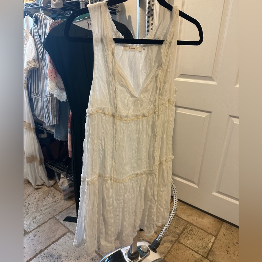 White tiered dress